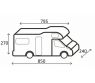 Pokrowiec na kampera Camper Cover Design 12M 800-850 - Brunner
