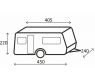 Pokrowiec na przyczepę kempingową Caravan Cover Design 12M 400-450 - Brunner