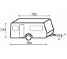 Pokrowiec na przyczepę kempingową Caravan Cover Design 12M 700-750 - Brunner