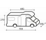 Pokrowiec na kampera Camper Cover Design 12M 500-550 - Brunner