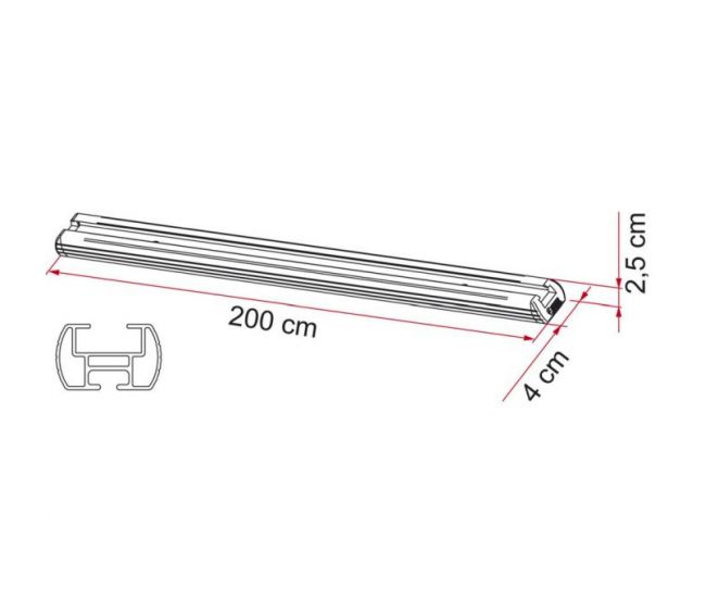 Szyna do zamocowania w luku garażowym w kamperze Garage Bars - Fiamma