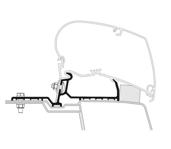 Adapter do markizy dachowej Renault Master / Opel Movano przed 2022 - Thule