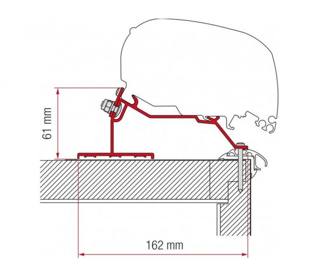 Adapter do markizy F80/F65 Kit Caravan Roof - Fiamma