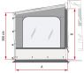 Ścianka boczna z oknem Side W Pro Caravanstore/XL/F35 - Fiamma