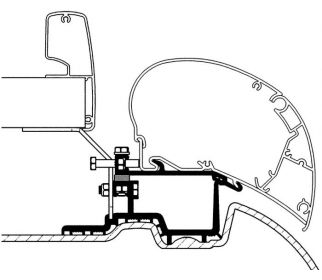 Adapter do markizy Seria 6 do samochodu Mercedes Sprinter/VW Crafter - Thule