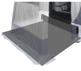 Podłoga do namiotów - Upgrade, Update, Trapez Trafic 250x220 cm