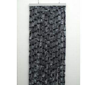 Kotki do drzwi zasłona na rzep 56 x 205 cm szaro/czarna - Arisol