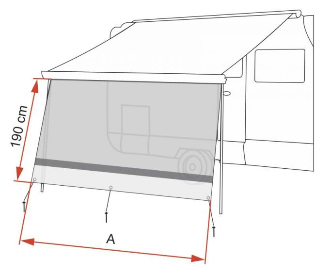 Ścianka przeciwsłoneczna do markizy Sun View XL 550 - Fiamma