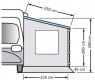 Ścianka boczna z oknem do markizy kampera Sidewall Campers 235x200/240 cm - EuroTrail