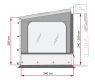 Ścianka boczna z oknem do markizy - Side W Caravanstore XL - Fiamma
