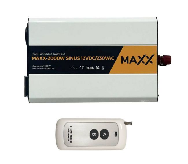 Przetwornica napięcia maxx 2000W SINUS 12VDC/230VAC [1000W/2000W]