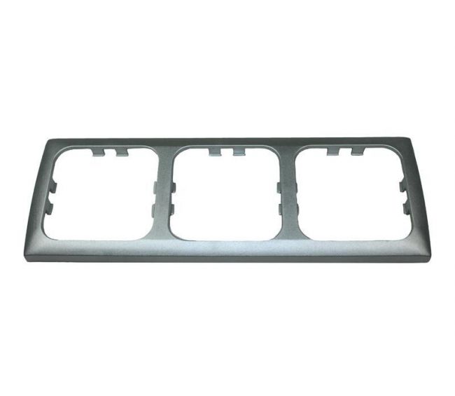 Ramka potrójna do gniazda C-line srebrna - Haba