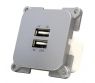 Gniazdo C-line USB podwójne 3,1A srebrne - Haba