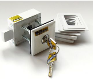 Zamki bezpieczeństwa do kabiny Ford Transit od 2014 + zabezpieczenie drzwi HEOSafe biały - HEOSolution