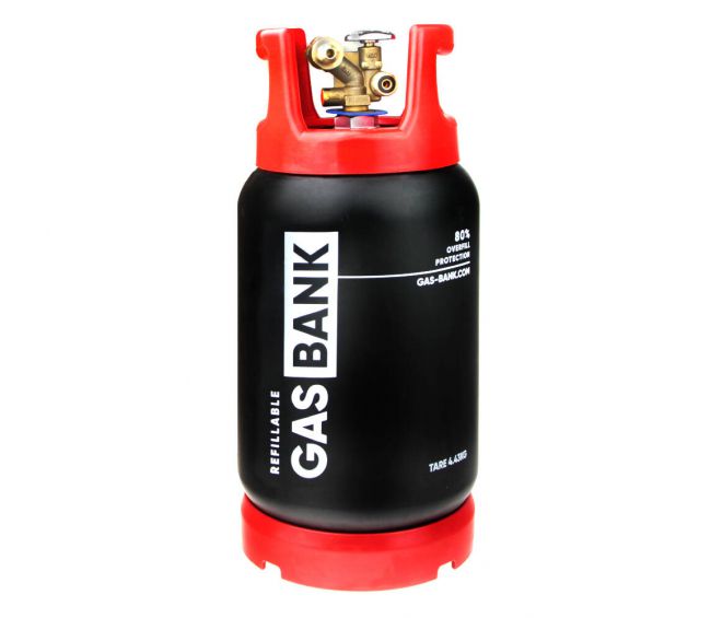 GasBank SLIM DUO 5kg - Kewlarowa Butla Gazowa LPG z zaworem OPD 80%