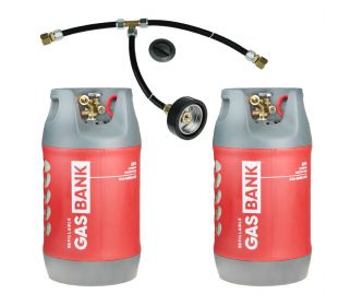2 x GasBank DUO 11kg + zestaw do napełniania typu DISH