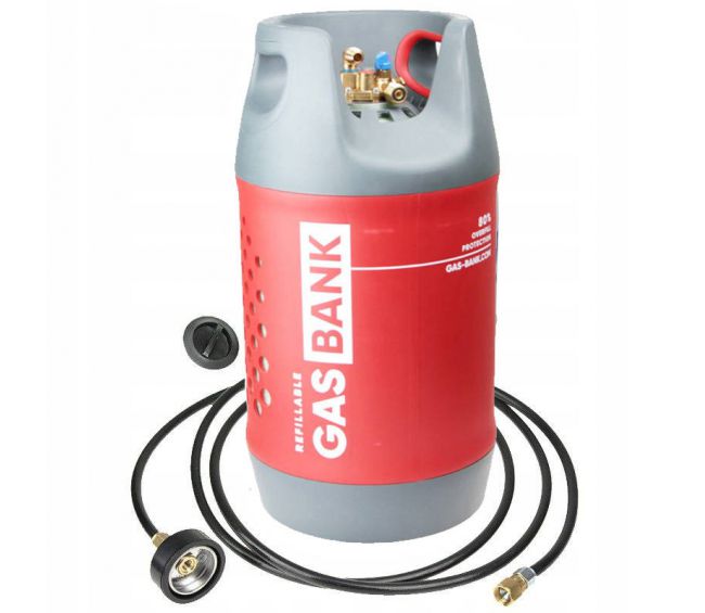 GasBank MULTI 11 kg + zestaw do zdalnego tankowania (1.5m) DISH