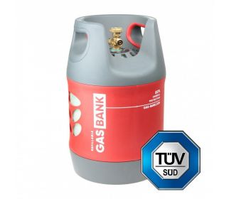 GasBank SINGLE 7.5 kg LPG Butla Gazowa DIN (G12 KLF) wejście / wyjście