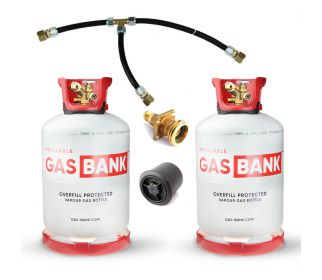 2 x GasBank LS DUO 11 kg + zestaw do zdalnego tankowania (2.5m) ACME