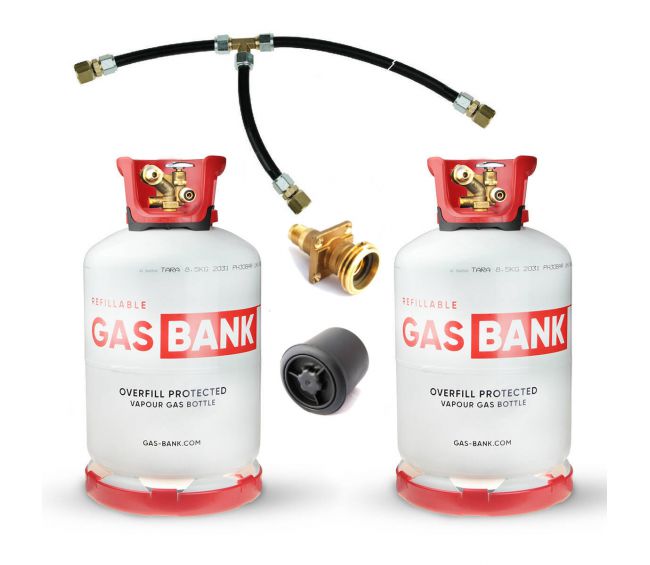 2 x GasBank LS DUO 11 kg + zestaw do zdalnego tankowania (2.5m) ACME