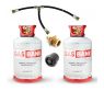 2 x GasBank LS DUO 11 kg + zestaw do zdalnego tankowania (2.5m) ACME