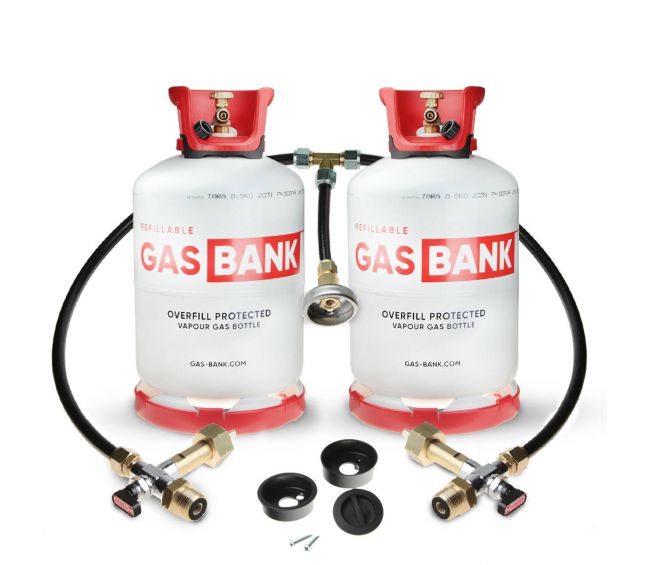 Zestaw GasBank LS 11 kg + zestaw zdalnego napełniania dwóch butli