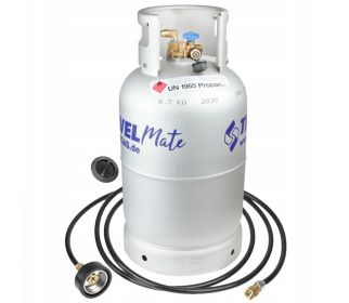 Aluminiowa butla gazowa ALUGAS Travel Mate 11kg (25l) + zdalne tankowanie M10 - 1,5m