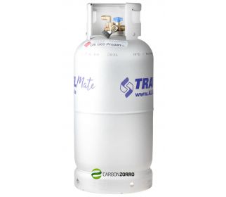 Aluminiowa butla gazowa ALUGAS TRAVEL Mate - 14kg (33 Litry) z zaworem odcinającym 80% OPD