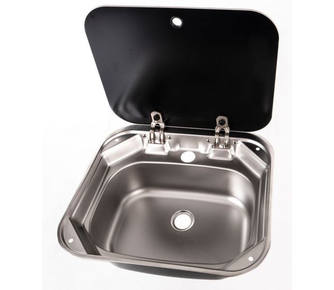 Zlewozmywak do zabudowy ze szklaną pokrywą - Carbest OUTLET