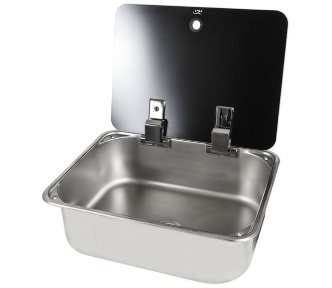 Zlewozmywak ze szklaną pokrywą 375x300x121 mm - Can OUTLET