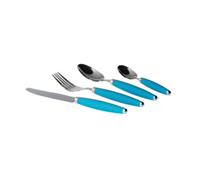 Sztućce turkusowe niebieskie zestaw 60797 - Gimex