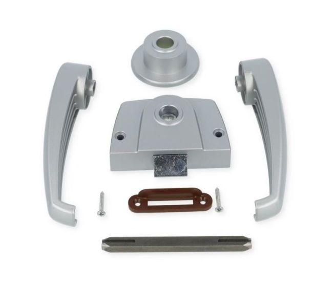 Zamek do toalety 1-punktowy Srebrny Mat - Fawo