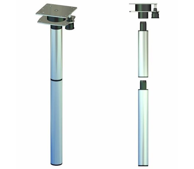 Noga do stołu aluminiowa 756 mm 2 części OUTLET