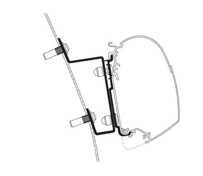 Adapter do markizy ściennej Omnistor 5200 Ford Transit H3 ≥ 2014 (LHD) - Thule OUTLET