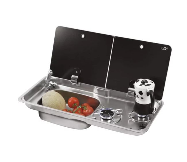 Kuchenka gazowa z 2 palnikami i zlewozmywakiem FL1766 - Can OUTLET