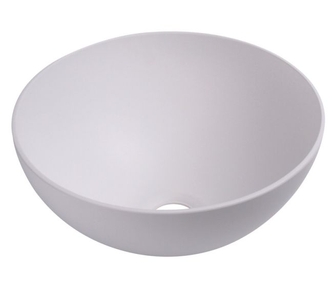 Umywalka okrągła biała średnia 300 mm wysokość 135 mm OUTLET