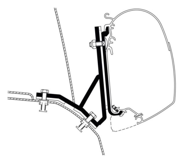 Adapter do markizy ściennej Omnistor 5 Ducato/Jumper/Boxer od 2006 - Thule OUTLET