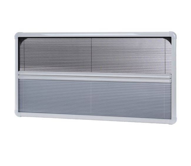 Roleta moskitiera RW VAN 750x455 rama alu biała plisowana kamper - Carbest OUTLET