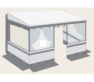 Zabudowa przedsionek Privacy Room ZIP 300 cm S ściany zamki YKK - Fiamma