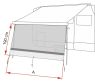 Ściana przednia Sun View XL 500 cm siatka 80% do markizy osłona kedra - Fiamma