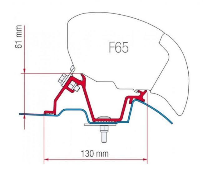 Adapter do markizy F65 Eagle 400 Mercedes Sprinter High Roof - Fiamma