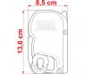 Roleta markiza w kasecie F45s 300 Polar White Royal Blue - Fiamma