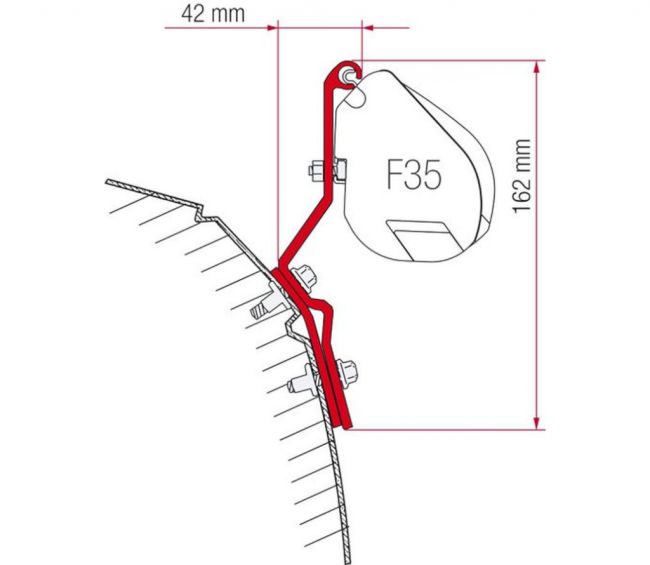 Adapter do markizy Kit VW T4 Lift Roof - Fiamma