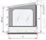 Ścianka boczna z oknem Side W Pro Caravanstore/XL - Fiamma