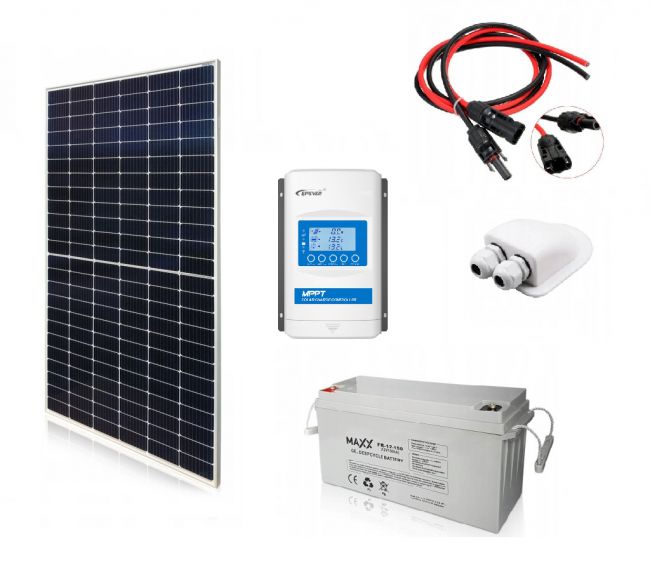 Zestaw solarny do kampera 380W MPPT + akumulator 150Ah
