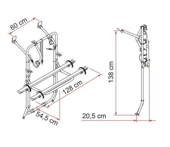 Bagażnik rowerowy Carry-Bike Mercedes Vito 2004 - Fiamma