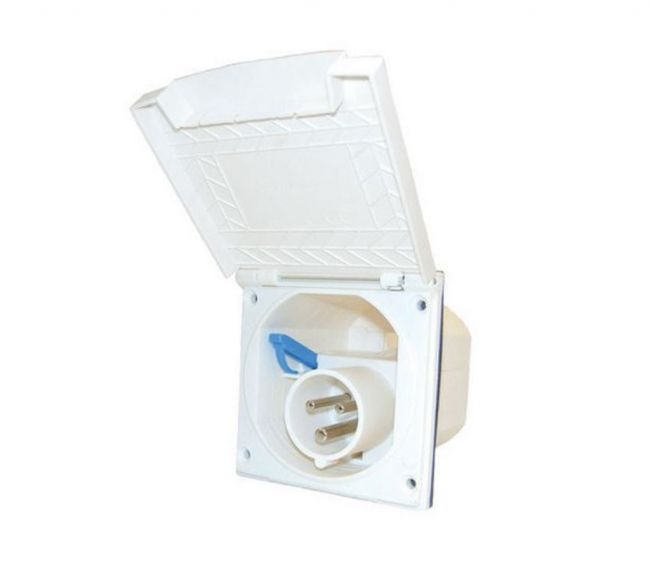 Gniazdo zasilające CEE 230V 16A białe - Haba