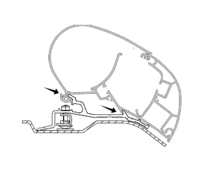 Adapter do markizy dachowej Ducato / Jumper / Boxer 4 m - Dometic