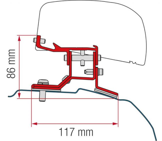 Adapter do markizy F40van Kit Ford Custom L1 (LHD) - Fiamma