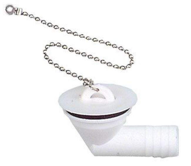 Odpływ umywalki kątowy biały - Fawo